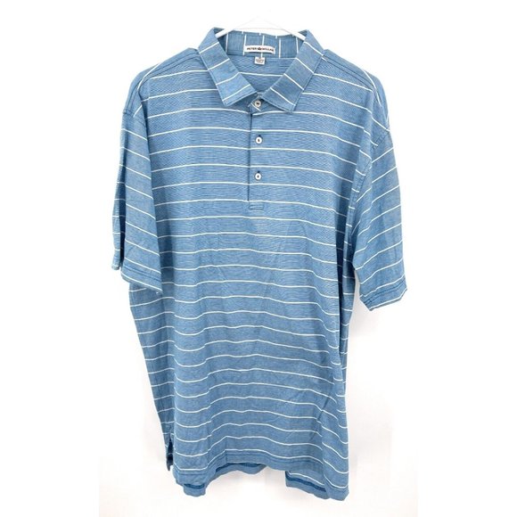 Peter Millar Other - Peter Millar Polo Shirt Men XL Blue White Striped